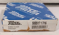 1 NEW MARTIN 50BS17 1 7/16 BORED TO SIZE SPROCKET NIB ***MAKE OFFER***