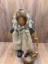 Lizzie High Doll Ladies and Friends Wooden Doll Whimsical Folk Art Vintage Decor