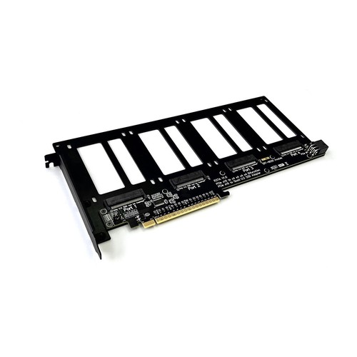 ADT-Link PCIe 5.0x16 a 4 puertos U.2/EDSFF disco duro adaptador dividido tarjeta de expansión - Imagen 7 de 15