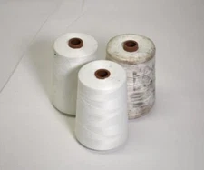 100% Spun Polyester Spool For Sewing White Thread 40/20 x 12000 Yards Lot of 3