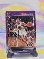 2019-20 Panini Hoops Premium Stock Basketball | Jordan Poole Purple Prizm 223 RC