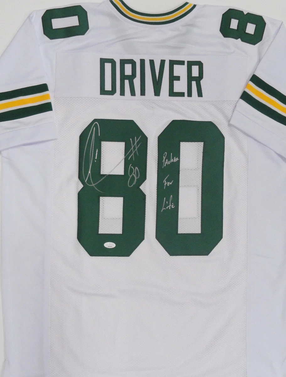 Packers DONALD DRIVER Signed Custom Replica White Jersey AUTO w/ Packer for  Life