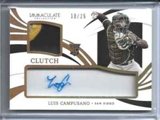 2021 Panini Immaculate Collection Clearly Clutch RPA Luis Campusano #/25 #CCR-LC