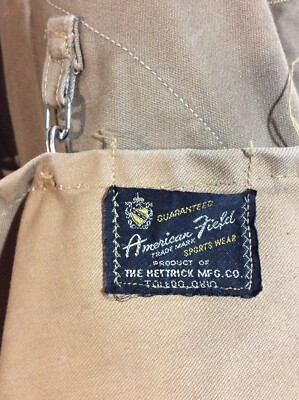 Vintage 50s American Field Mens L Canvas Hunting Jacket Game