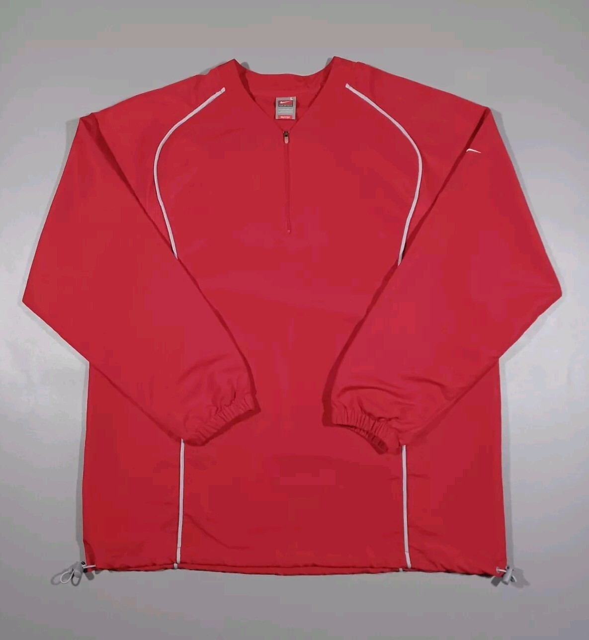 SACAI X NIKE Nike Giacca Uomo L Rosso Pullover 1 4 Zip Fit Dri Running Allenamento