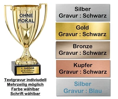 COLLAGEN MIT HERZ Pokal-Schild - Schilder - Pokale - Trophäe - Gravurschild - Pokalschild - Gravur
