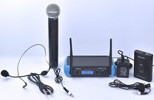 Hisonic HS8287 Dual VHF Wireless Microphone System 1 Handheld and 1 Belt Pack