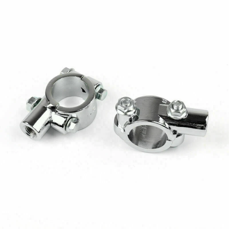 Motorcycle 1" 25mm HandleBar 10MM Thread Mirror Mount Holder Clamp Adapter US Foto 2 de 3