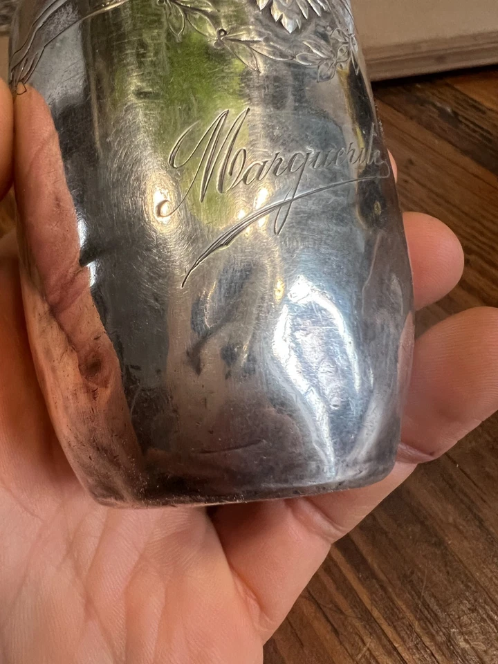 Timbale & Gobelet Argent Massif Poinçon Minerve Silver Cup N 12 - Photo 4/4