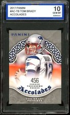 Tom Brady Card 2017 Panini Accolades #AC-TB ISA 10 GEM MINT