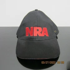 NRA Stand And Fight Black Red Cap Hat with Adjustable Buckle Strap 100% Cotton