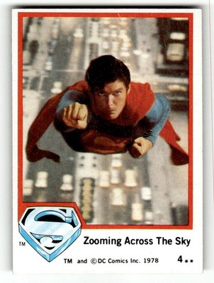 1978 Topps Superman: The Movie #4 Zooming Across The Sky