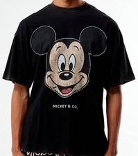 CIVIL REGIME x MICKEY Vintage Wash And Print  Relaxed oversized XL