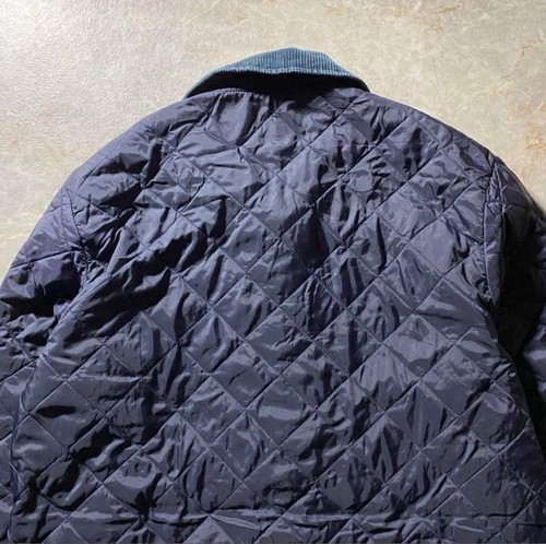 Barbour Steppjacke Herren M Navy Cord Kragen Vintage Warm Oberbekleidung - Bild 7 von 18