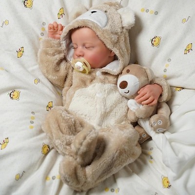 BABESIDE Lifelike Reborn-Baby Dolls Boy 17 Inch Handmade Realistic Reborn Dolls