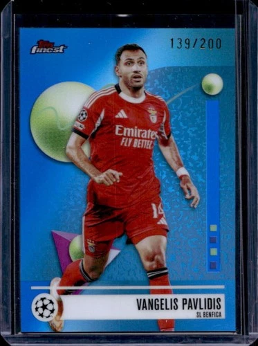 2025-26 Topps Finest Vangelis Pavlidis Common Blue Refractor #/200
