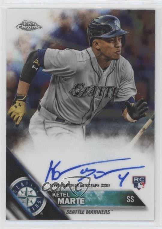 2016 Topps Chrome Rookie Auto Ketel Marte #RA-KM Auto s3g