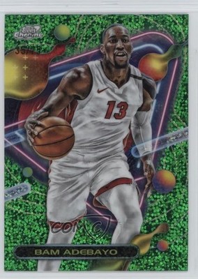 2023 Topps Cosmic Chrome Green Space Dust Refractor 35/75 Bam Adebayo #116 14lm