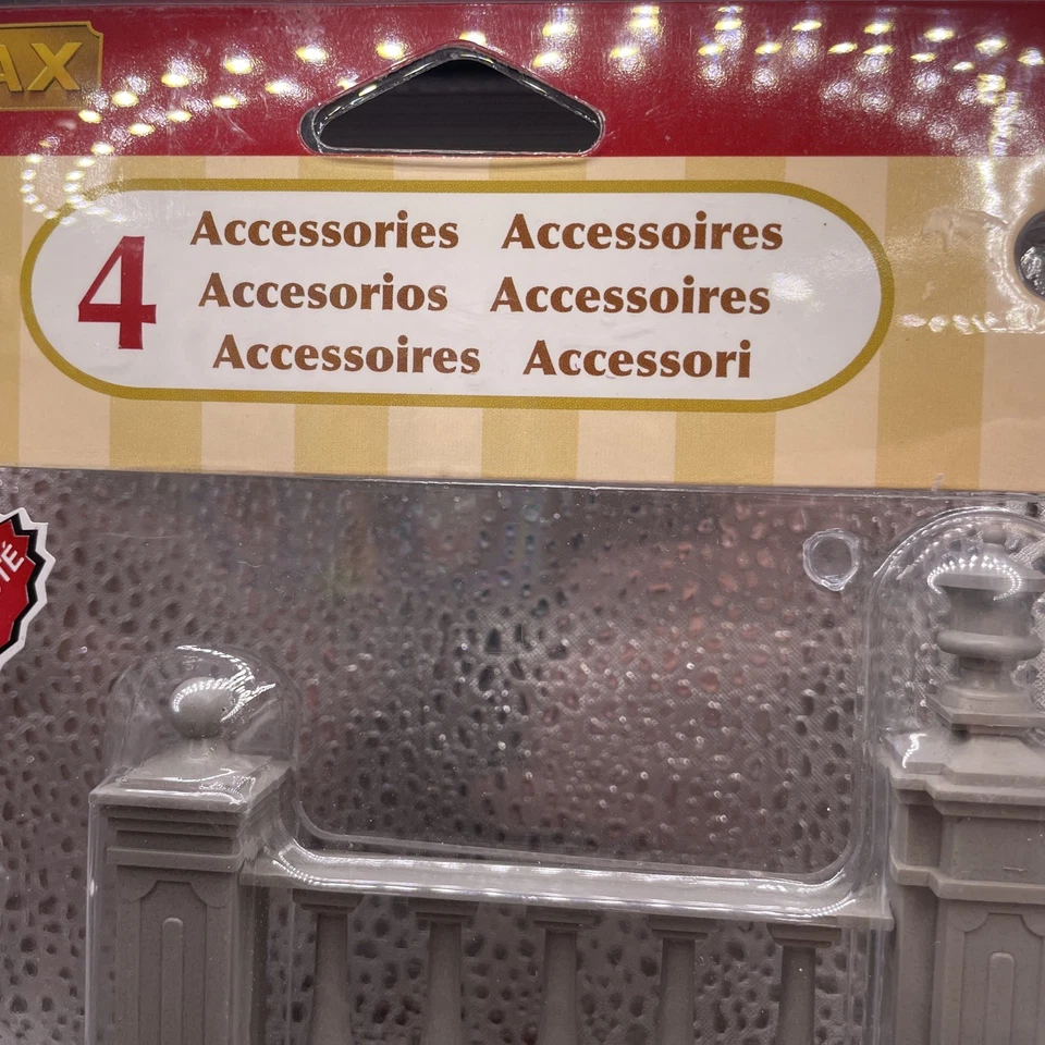 Lemax PLAZA FENCE Set of 4 #74237 Christmas Village Accessory NEW - Image 3 of 4