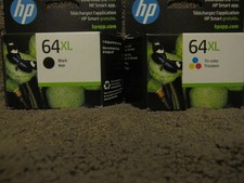 HP N9J92AN Black  N9J91AN Tri Color Ink Cartridge Genuine  64XL 64 SEP/2026