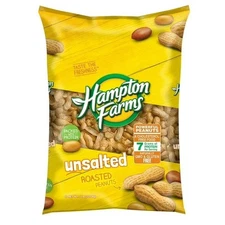 Hampton Farms Unsalted In-Shell Peanuts 5 lb Bulk Snack Fresh Roasted