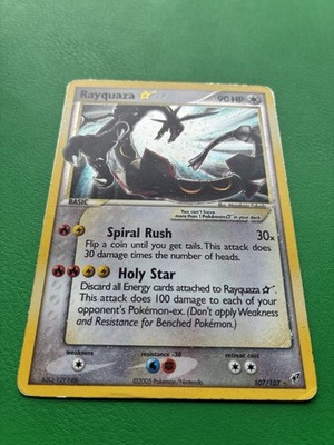 rayquaza gold star pokemon card Rayquaza Gold Star 107/107 EX Deoxys Holo