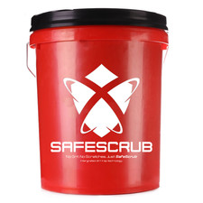 1 x SAFESCRUB Dirt Guard Red Car Wash Bucket & Shield, with 22 Litre