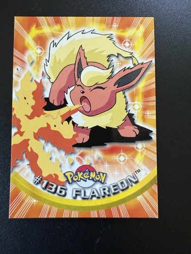 Pokemon Card - Flareon #136 - Topps Series 3 - Blue Logo - LP