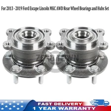 For 2013 - 2019 Ford Escape Lincoln MKC AWD Rear Wheel Bearings and Hubs Set