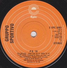 Gruppo Sportivo - P.S. 78 - Used Vinyl Record 7 - 82 - Promo - D7294z