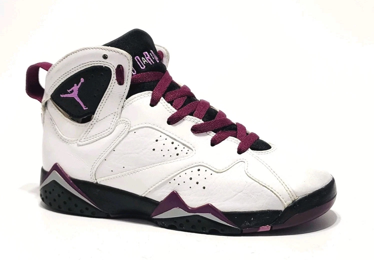 Nike Air Jordan VII 7 Retro GG GS bianche fucsia viola brillante 442960 127 taglia 5 anni