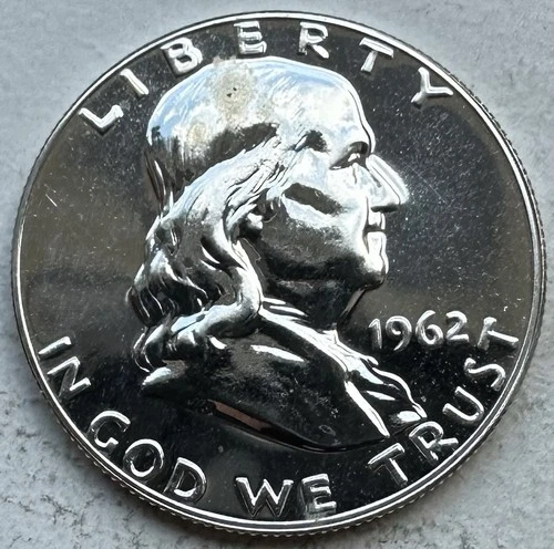 1962 Proof Franklin Half Dollar 90% Silver-INV#8752