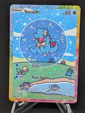 CARTA POKEMON BUBBLE TOTODILE * FAN ART * MEW FRIEND Paldean 232/091