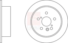 2x Brake Discs Pair Solid fits LEXUS RX350 3.5 Rear 06 to 15 288mm Set Apec Blue