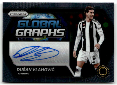 2025 Panini Prizm Club World Cup Dusan Vlahovic Global Graphs Rookie