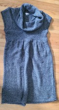 XHILIRATION Cowl Neck Chunky Knit XL Sweater Dress Gray 