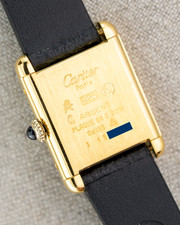 1980's Vintage Cartier Tank Must de SM - Blue 'Lapis' Dial - Serviced 10