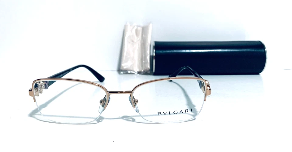 GAFAS BVLGARI BV 2168B 376 CRISTALES DORADOS SEMI SIN MONTURA 52-17-145 MM ITALIA Foto 3 de 4