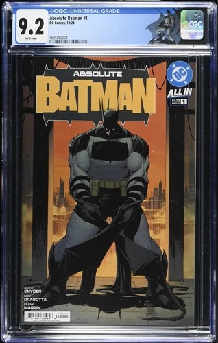 ABSOLUTE BATMAN #1 GRADED CGC 9.2 NM- CUSTOM BATMAN LABEL (DC COMICS 2024)