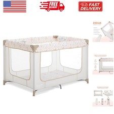 Zodiak Portable Playard with Carry Bag Shoulder Strap, Beige