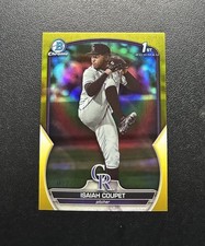 2023 Bowman Chrome Isaiah Coupet 1st Bowman Yellow Refractor 7/75 #BDC-37