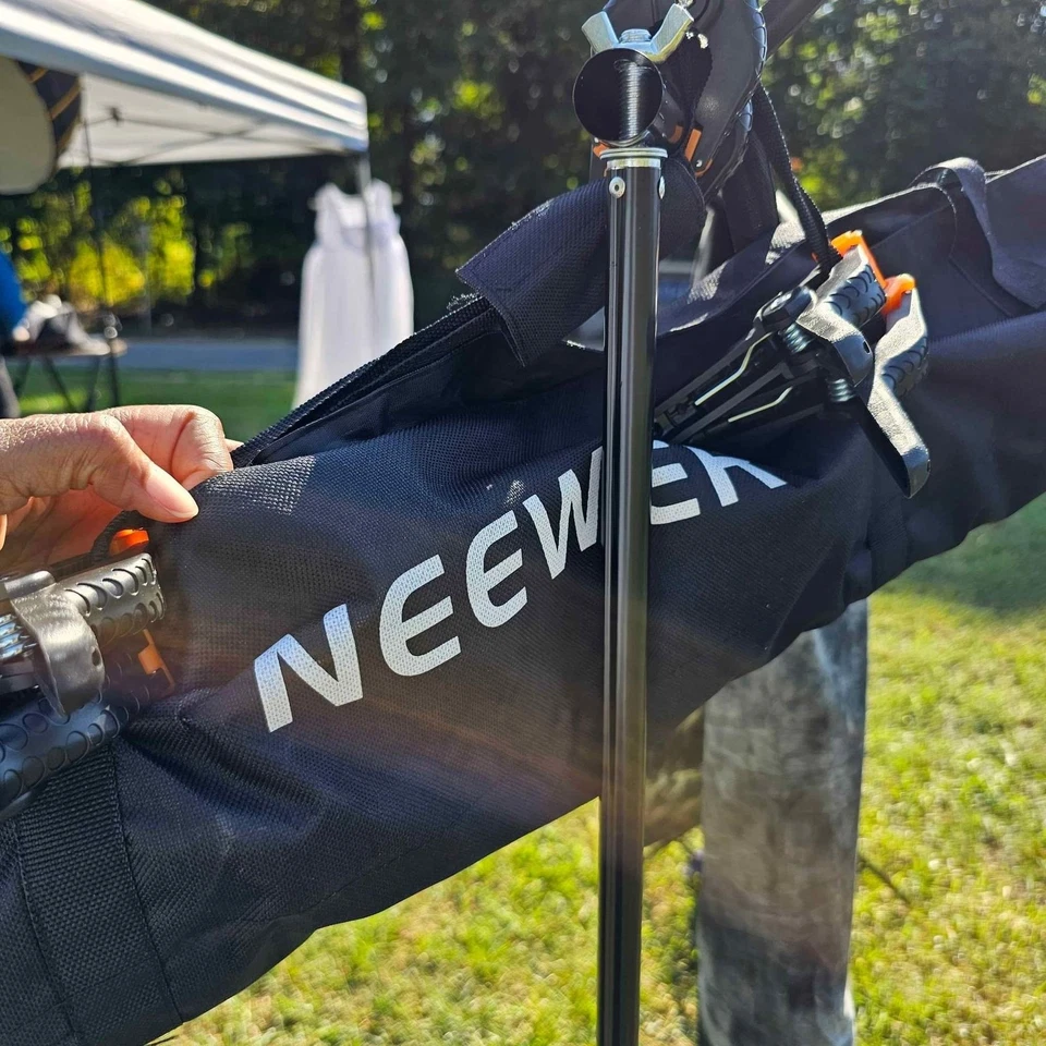 Nuevo Kit de Fondo y Soporte de Muselina Gris Fotografía Neewer Foto 4 de 4