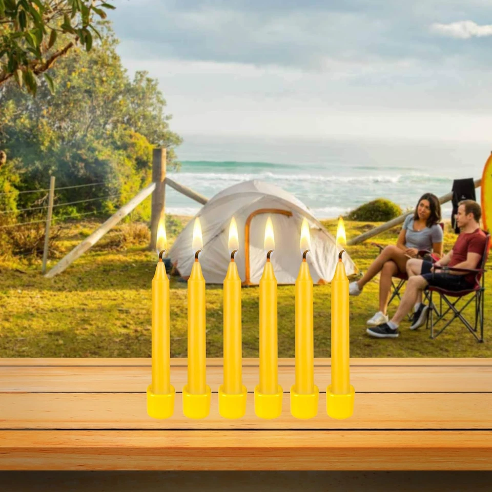 Mega Velas 8 Piezas Velas Cónicas Perfumadas Citronela, 8 Piezas, Amarillo Foto 3 de 4