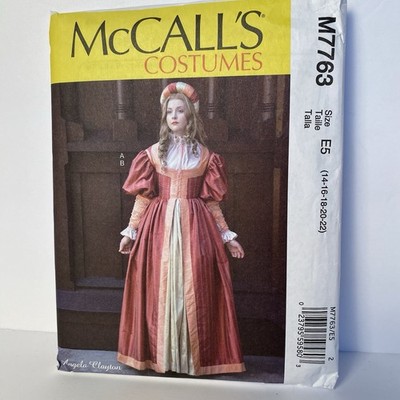 MCCALLS PATTERN 7763  RENAISSANCE TUDOR COSTUME MISS SIZE 14 - 22   UNCUT NEW