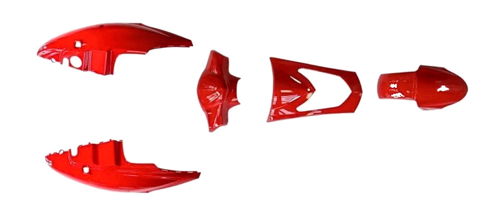Kit plastique rouge Kymco Agility carénage habillage scooter
