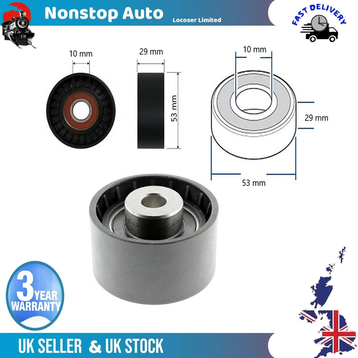 Fan belt idler pulley sale