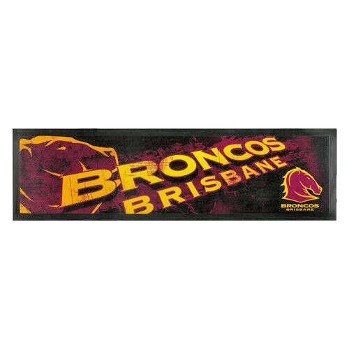 Brisbane Broncos Bar Runner Rubber Backed NRL SALE 2026