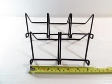 (5 Pack) SMALL 3"x3" Plate Stand Black Square Wire Display