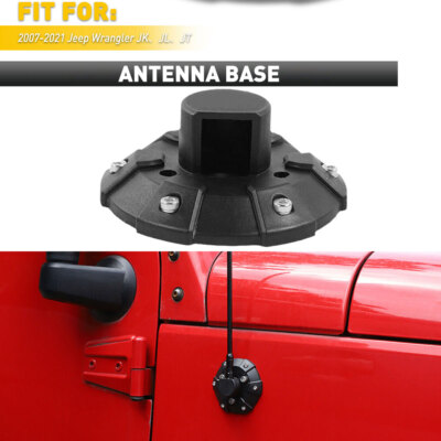 Antenna Base Cover For Jeep JK JL Wrangler JLU JT Rubicon Sahara Sport 2007-2021