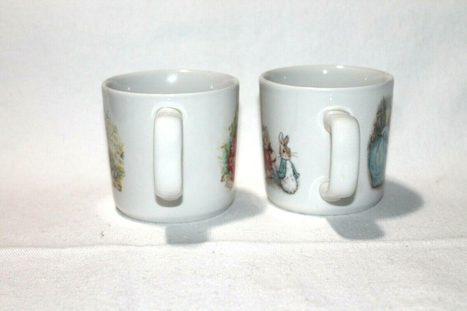 Set of 2 New Vintage Peter Rabbit Wedgwood Mugs 1993/1998 by Frederick&Warne Co.